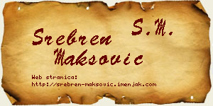 Srebren Maksović vizit kartica